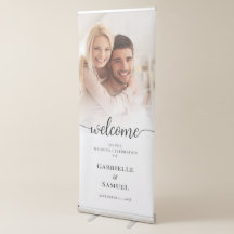 Custom Photo Elegant Wedding Welcome