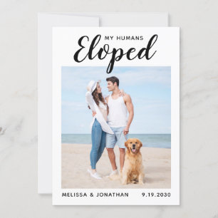 Custom Photo Elopement Pet Dog Wedding Announcemen Save The Date