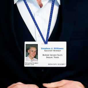 Custom Photo Employee Badge ID Badge