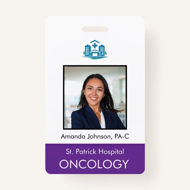 Custom Photo Employee Security ID ID Badge (Front)