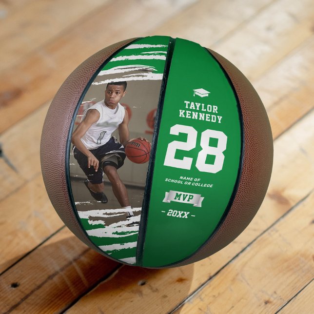 Custom Photo End of Season MVP Green Basketball (Creator Uploaded)