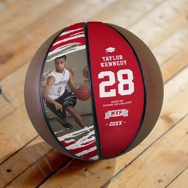 Custom Photo End of Season MVP Red Basketball (Creator Uploaded)