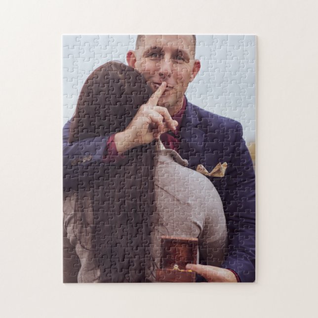 Custom photo engagement  jigsaw puzzle (Vertical)