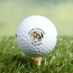 Custom Photo Engagement or Wedding Favour Golf Balls
