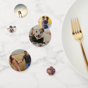 Custom Photo Engagement Party Confetti Decor