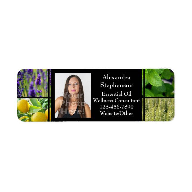 Custom Photo Essential Oil Business Bottle Contact (Front)