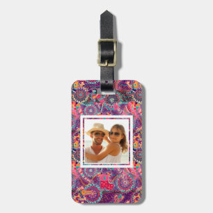 Custom Photo Ethnic Style Animal Pattern Luggage Tag