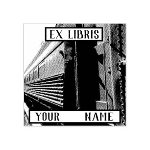 Custom Photo Ex Libris Bookplate Rubber Stamp