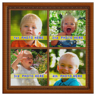 Custom PHOTO Fabric with YOUR 4 Pictures