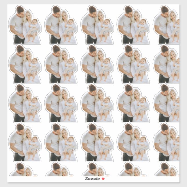 Custom Photo Face Die Cut Vinyl Waterproof Gift  (Sheet)