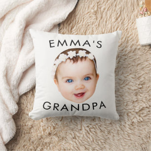 Custom Photo Face Mom Grandma Grandpa Birthday Cushion