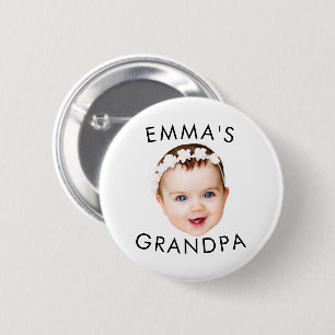 Custom Photo Face Mum Grandma Grandpa Birthday 6 Cm Round Badge