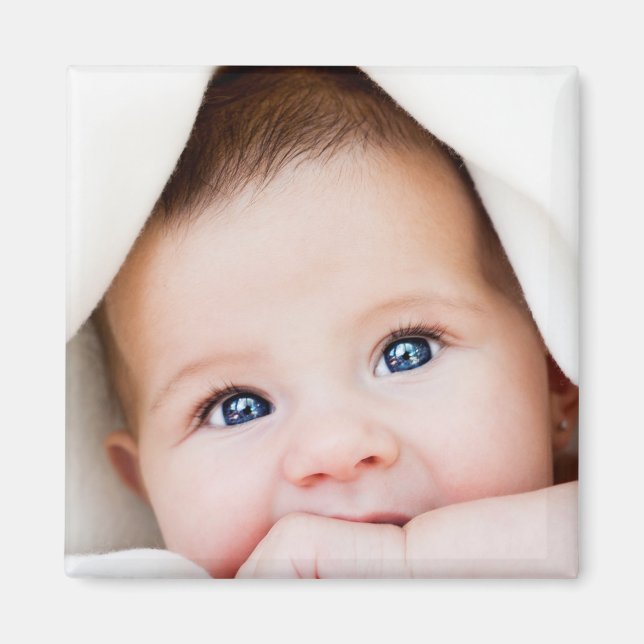 Custom Photo Family Baby Magnet (Front)