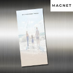 Custom photo family beach summer vacation kids magnetic notepad<br><div class="desc">Personalise and add your photo of your family, kids, wife, girlfriend or pet. The photo has a white overlay so that you can see your writing. The photo shows a photo from a family summer vacation and a day at the beach. Add your family name on top of the pad,...</div>