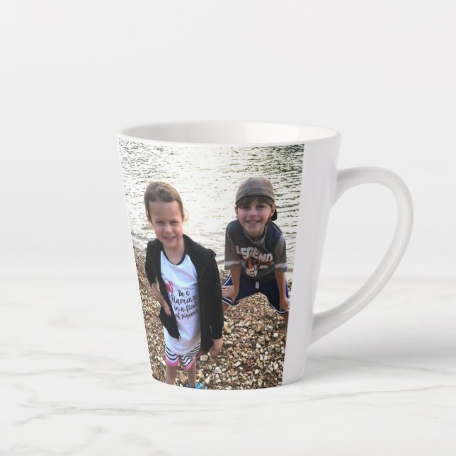 Custom Photo Family Kids Latte Mug (Right)