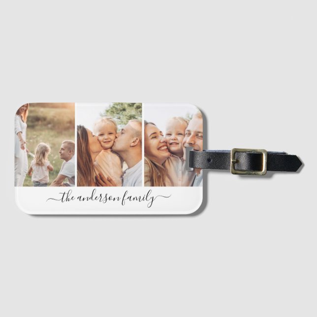 Custom Photo Family Luggage Luggage Tag (Front Horizontal)