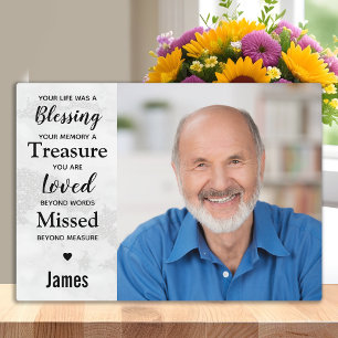 Custom Photo Family Memorial Keepsake Plaque