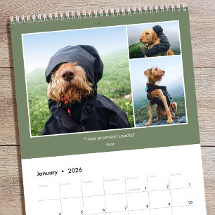 Custom Photo Family Quotes & Funny Sayings 2026 Calendar