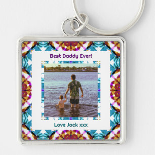 Custom Photo Father’s Day Best Daddy Dad Ever Gift Key Ring