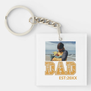 Custom photo Fathers day Sports Dad Basketball Dad Key Ring