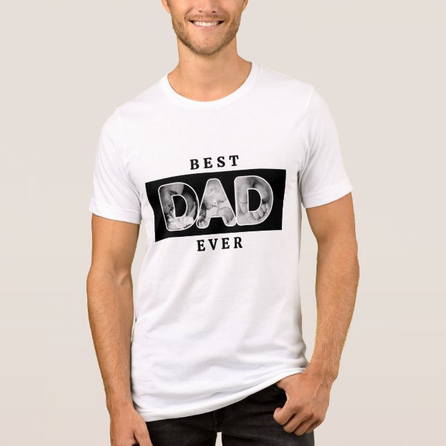 Custom Photo Father's Day Tri-Blend Shirt (Front)