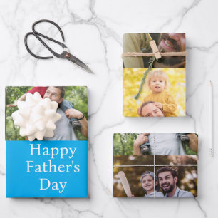 Custom Photo Father's Day  Wrapping Paper Sheet