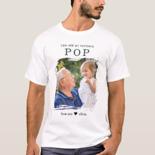 Custom Photo Favourite Pop Personalised Grandpa T-Shirt