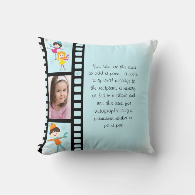 Custom Photo Figure Skating Pillow (Front)