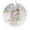 Custom Photo First Christmas Engaged Grey Script