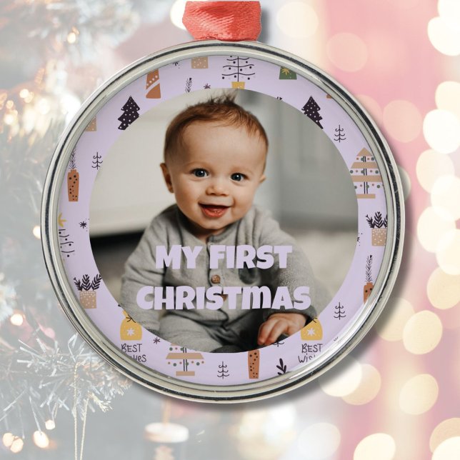 Custom Photo First Christmas Gifts for Daughter Metal Tree Decoration (Custom Photo First Christmas Gifts for Daughter)