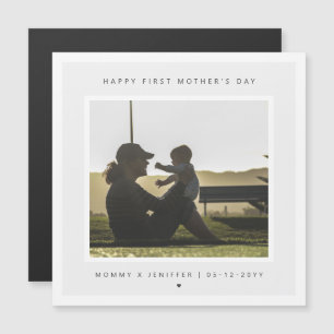 Custom Photo First Mother's Day Magnetic Card