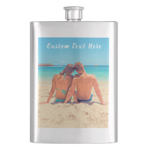 Custom Photo Flask with Your Photos and Text