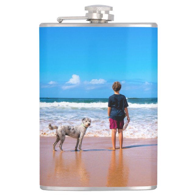 Custom Photo Flask Your Photos Design with Pet (Front)