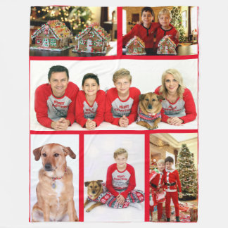 Custom Photo Fleece Blanket Christmas Memories 