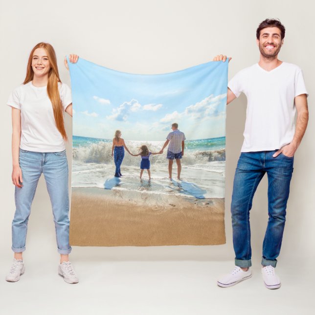 Custom Photo Fleece Blanket with Your Own Design (In Situ)