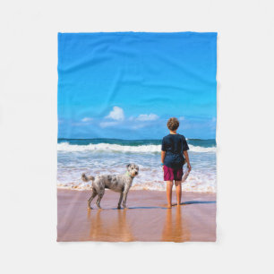 Custom Photo Fleece Blanket with Your Pet Photos