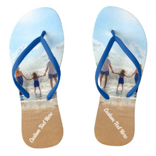 Custom Photo Flip Flops with Your Family Photos