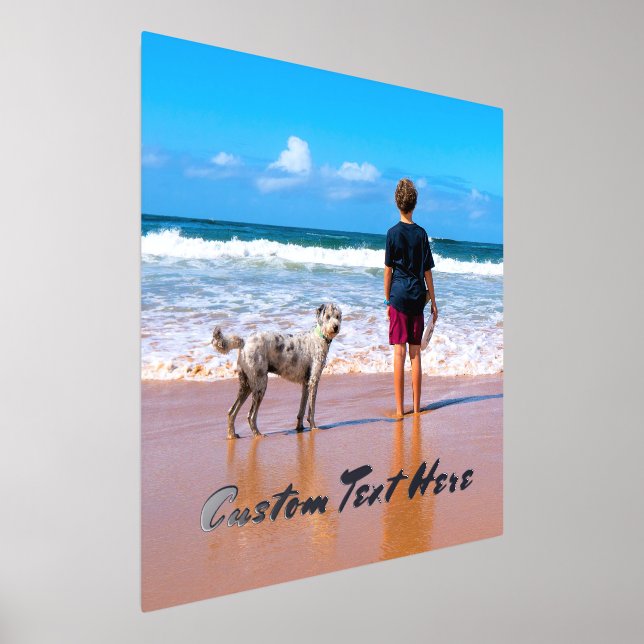 Custom Photo Foil Prints Gift Your Photos and Text (Laydown)