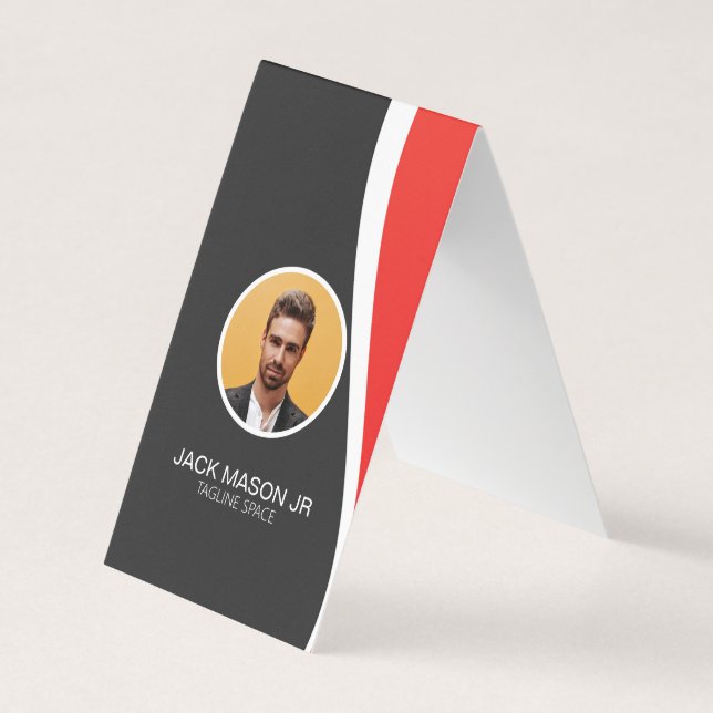 Custom Photo Folded Business Card (Front)