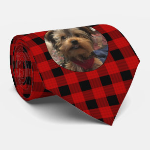 Custom Photo Frame Country Red Buffalo Check Plaid Tie