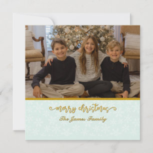 Custom Photo Frame Merry Christmas & New Year Holiday Card