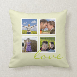 Custom Photo Frame Throw Pillows Collage | Love