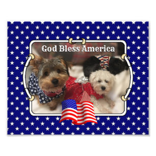 Custom Photo Frame USA American Flag Patriotic Fun