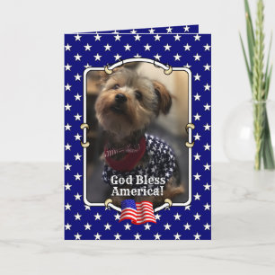 Custom Photo Frame USA American Flag Patriotic Fun Card