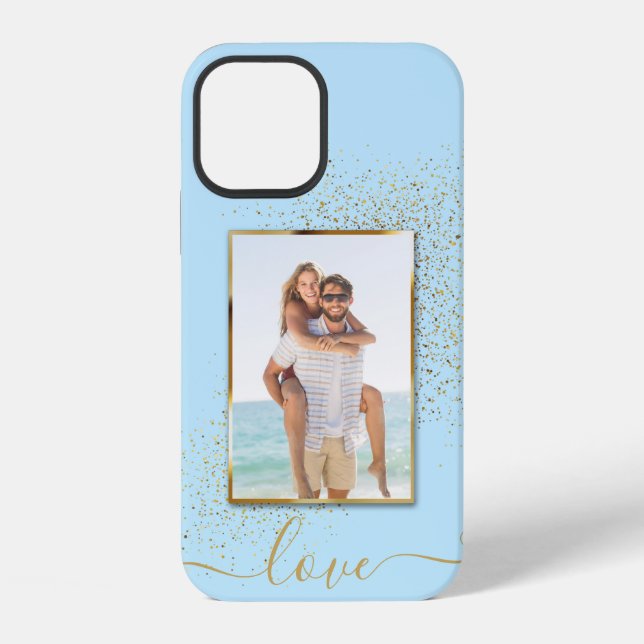 Custom Photo Framed Personalised Name iPhone Case (Back)