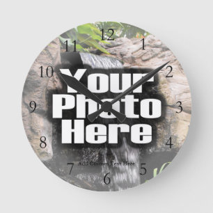 Custom Photo Full Color Clock with Numbers