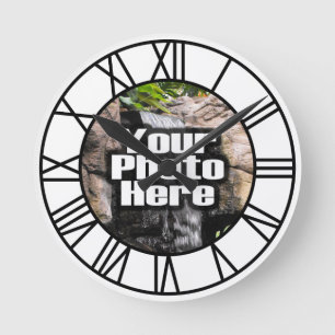 Custom Photo Full Colour Clock Roman Numerals