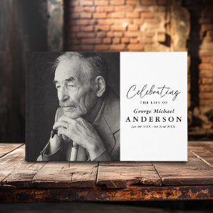 Custom Photo Funeral Sympathy Guest Book