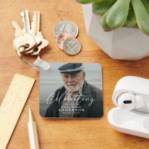 Custom Photo Funeral Sympathy Keepsake Key Ring