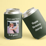 Custom Photo Funny Cool 30th Birthday Can Cooler<br><div class="desc">Customise with your text and photo and wish Happy Birthday with these fun,  unique party favours! Perfect for a 30th birthday party but messages on front and back are fully customisable. Great for any outdoor birthday party,  bachelorette outing,  or any other celebration to create memories!</div>